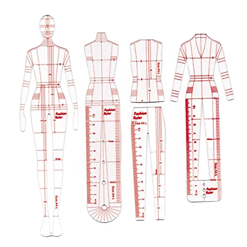 Sharplace Modezeichnung Lineal Set Figurenzeichnungsvorlage für, B von Sharplace