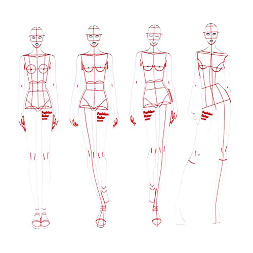 Sharplace Modezeichnung Lineal Set Figurenzeichnungsvorlage für, EIN von Sharplace