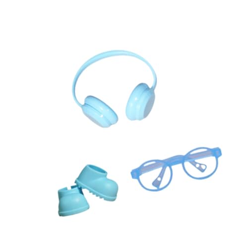Sharplace Puppen-Regenstiefel mit Kopfhörern, Brille, Foto-Requisiten, bequemes DIY-Ankleidekostüm für Puppen, Zubehör für 17 cm große Puppen , Blau Sharplace Puppen-Regenstiefel mit Kopfhörern, Brille, Foto-Requisiten, bequemes DIY-Ankleidekostüm für Puppen, Zubehör für 17 cm große Puppen , Blau von Sharplace