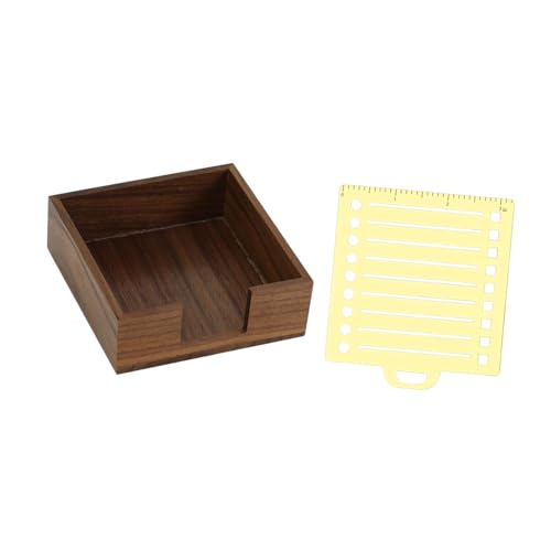 Sharplace Sticky Note -Halter mit Schablonen -Büro -Organisator -Visitenkarteninhaber Premium Sticky Note Spenser für die Klassenzimmerschule, Braun von Sharplace