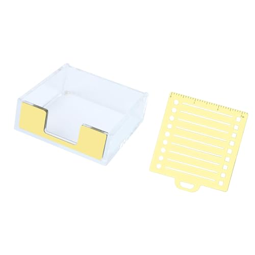 Sharplace Sticky Note -Halter mit Schablonen -Büro -Organisator -Visitenkarteninhaber Premium Sticky Note Spenser für die Klassenzimmerschule, Klar von Sharplace