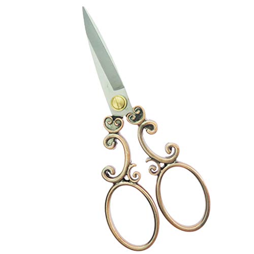 Sharplace Vintage Schere Nähschere Stickschere Bastelschere für Rechtshänger und Linkshänder, Bronze von Sharplace