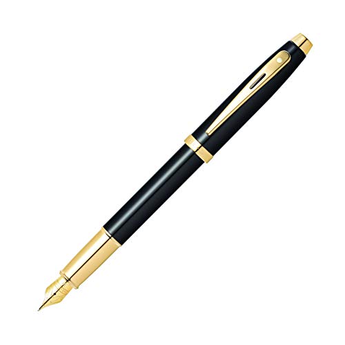 SHEAFFER 100 Füllfederhalter mit goldfarbenen Rändern, Schwarz von Sheaffer