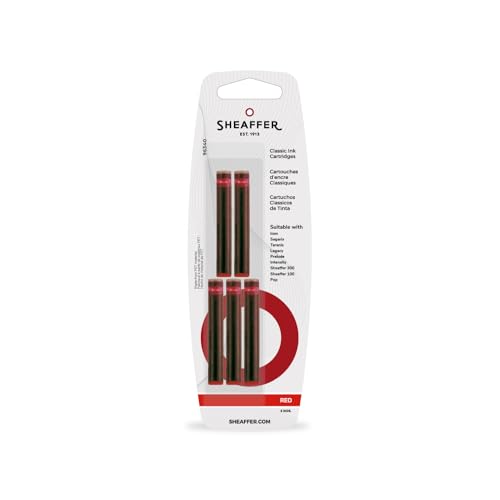 Sheaffer® Skrip® Füllfederhalter Classic Tintenpatrone - Rot (5 pro Karte) von Sheaffer