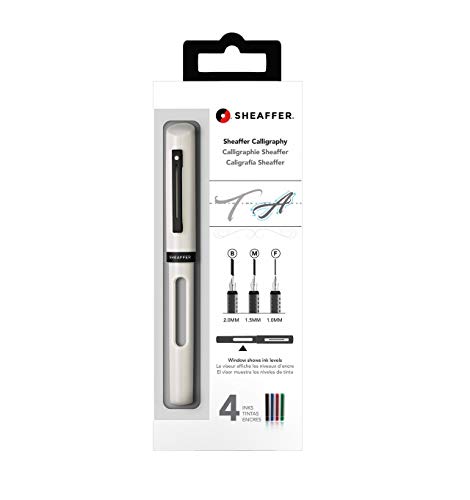 Sheaffer Kalligraphie Füller Set Mini (Federstärke M, B und F, inkl. Patronen) weiß von Sheaffer