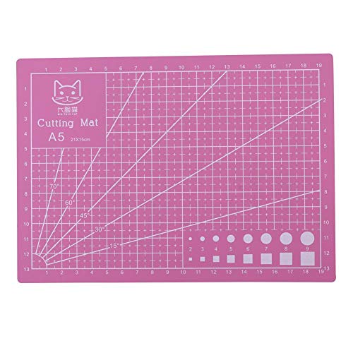 Selbstheilende Schneidematte, A5 PVC Schneidematte Rutschfeste Unterseite Cut Pad Board für Scrapbooking Quilten Nähen Handmade DIY Tool[Rosa]Schneidematten von Sheens