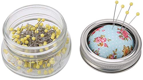 Sewing Pin Cushion, Premium-Klasse Sewing Pins Glasflasche Sewing Kit Aufbewahrungsbox Sewing Fixing für Sewing Kit ZubehörNadelkissen von Sheens