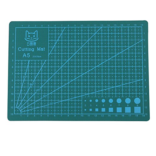 Selbstheilende Schneidematte, A5 Durable PVC Schneidematte Rutschfeste Unterseite Cut Pad Board für Scrapbooking Quilten Nähen Handmade DIY Tool(Grün) von Sheens