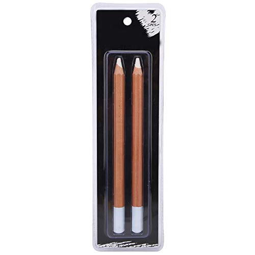 Weiße Kohlestifte, 2 Stück Art Drawing Pencils Set Professioneller Sketching Highlight Pen für Dunkles oder getöntes Papier von Sheens