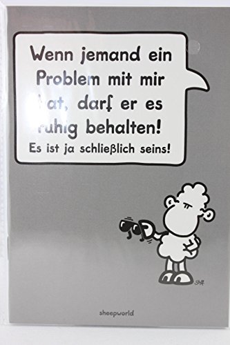 Sheepworld - 44040 - Notizheft, Wenn jemand ein Problem mit mir hat, darf er es ruhig behalten! Es ist ja schließlich seins!., A6, kariert, 30 Blatt, geheftet von Sheepworld