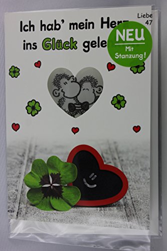 Sheepworld - 55457 - Stanzkarte, Klappkarte Nr. 47, Liebe, mit Umschlag von Sheepworld