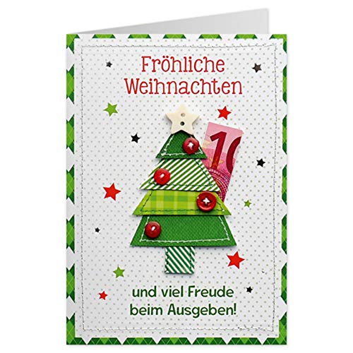 Sheepworld - 90487 - Klappkarte, mit Umschlag, Weihnachten, Geldgeschenk, Nr. 44, Fröhliche Weihnachten und viel Freude beim ausgeben! von Sheepworld