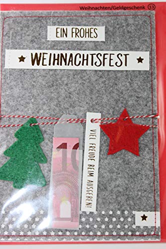 Sheepworld - 90695 - Klappkarte, mit Umschlag, Weihnachten, Nr. 13, Filz, Ein Frohes Weihnachtsfest ... Viel Spaß beim ausgeben! von Sheepworld