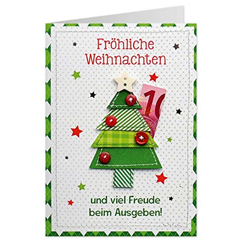 Sheepworld - 90725 - Klappkarte, mit Umschlag, Weihnachten, Geldgeschenk, Nr. 43, Fröhliche Weihnachten und viel Freude beim ausgeben! von Sheepworld