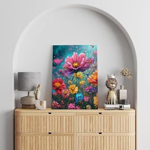 Blumen und Pflanzen Malen Nach Zahlen, Malen Nach Zahlen Erwachsene schön, DIY Handgemalt Ölgemälde Kit für Anfänger und Kinder, Mit Pinsels und Acrylfarbe Als Geschenke, Ohne Rahmen 90x120 cm L-292 von Shejyn