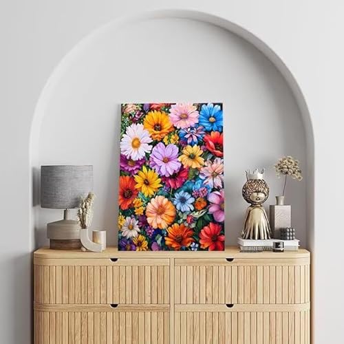 Blumen und Pflanzen Malen Nach Zahlen, Malen Nach Zahlen Erwachsene schön, DIY Handgemalt Ölgemälde Kit für Anfänger und Kinder, Mit Pinsels und Acrylfarbe Als Geschenke, Ohne Rahmen 90x120 cm L-293 von Shejyn