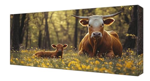 Diamond Painting Wald Ochse, Groß XXL Diamond Painting Zubehör, 5D DIY Full Drill Diamanten Kinder Set, Bastelset Erwachsene und Anfänger, Mosaikherstellung, für Wohnzimmer Wand Deko 70x140cm J-266 Diamond Painting Wald Ochse, Groß XXL Diamond Painting Zubehör, 5D DIY Full Drill Diamanten Kinder Set, Bastelset Erwachsene und Anfänger, Mosaikherstellung, für Wohnzimmer Wand Deko 70x140cm J-266 von Shejyn