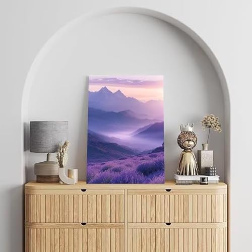 Malen Nach Zahlen Erwachsene Berg, DIY Handgemalt Ölgemälde Gemälde Kits, Leinwand Bilder Landschaft, für Kinder und Anfänger, paint by numbers Wandbilder Wohnzimmer, Ohne Rahmen 100x130 cm L-566 von Shejyn