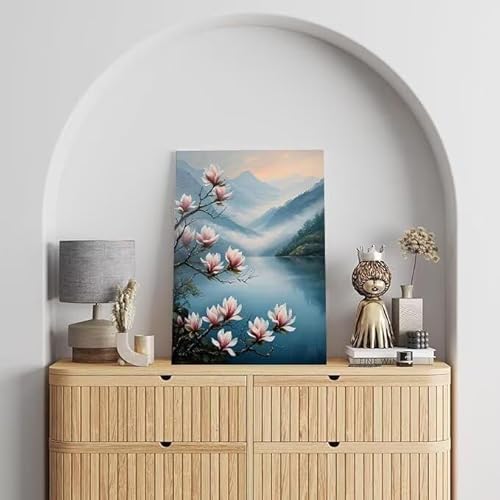 Malen Nach Zahlen Erwachsene Blume, DIY Handgemalt Ölgemälde Gemälde Kits, Leinwand Bilder Landschaft, für Kinder und Anfänger, paint by numbers Wandbilder Wohnzimmer, Ohne Rahmen 100x130 cm L-233 von Shejyn