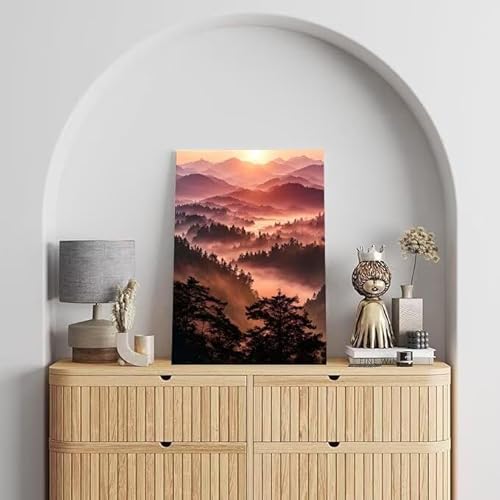 Malen Nach Zahlen Erwachsene Landschaft, DIY Handgemalt Ölgemälde Gemälde Kits, Leinwand Bilder Landschaft, für Kinder und Anfänger, paint by numbers Wandbilder Wohnzimmer, Ohne Rahmen 100x130 cm L574 von Shejyn