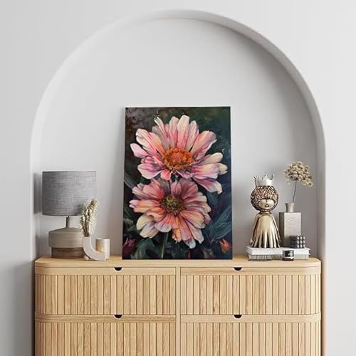 Shejyn Blume Malen Nach Zahlen, Malen Nach Zahlen Erwachsene Botanik, DIY Handgemalt Ölgemälde Kit für Anfänger und Kinder, Mit Pinsels und Acrylfarbe Als Geschenke, Ohne Rahmen 90x120 cm L-272 von Shejyn