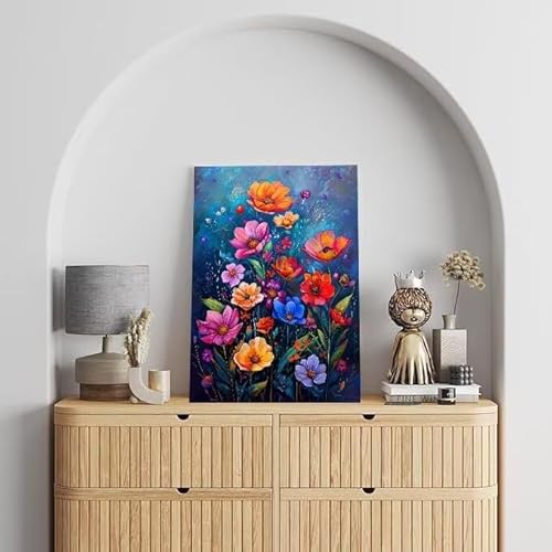 Shejyn Blumenstrauß Malen Nach Zahlen, Malen Nach Zahlen Erwachsene Bild, DIY Handgemalt Ölgemälde Kit für Anfänger und Kinder, Mit Pinsels und Acrylfarbe Als Geschenke, Ohne Rahmen 90x120 cm L-299 von Shejyn