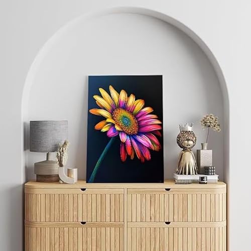 Shejyn Malen Nach Zahlen Erwachsene Blume, DIY Handgemalt Ölgemälde Gemälde Kits, Leinwand Bilder Farbe, für Kinder und Anfänger, paint by numbers Wandbilder Wohnzimmer, Ohne Rahmen 30x40 cm L-229 von Shejyn