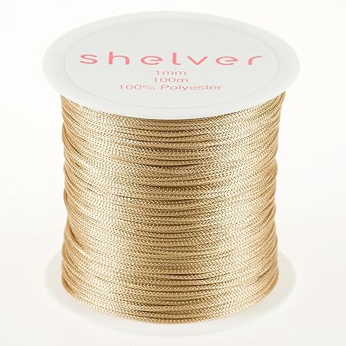 Shelver 1 mm x 100 m Schnur zum Herstellen von Armbändern, Nylonschnur, erhältlich in 26 Farben von Shelver