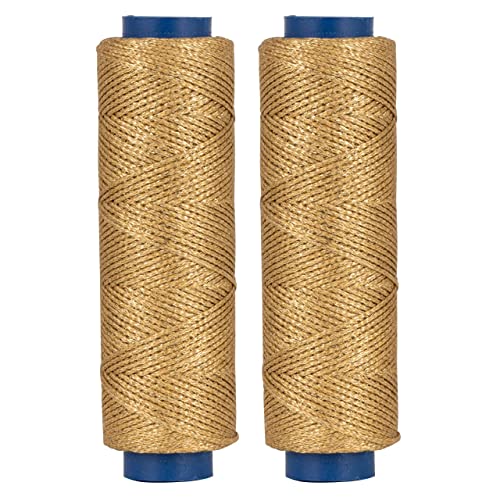 Shelver Gewachster Goldfaden zum Basteln, 1 mm gewachste Schnur für Schmuckherstellung, Goldschnur für Kugeln, Ornamente, Geschenkanhänger, 200 Meter Shelver Gewachster Goldfaden zum Basteln, 1 mm gewachste Schnur für Schmuckherstellung, Goldschnur für Kugeln, Ornamente, Geschenkanhänger, 200 Meter von Shelver
