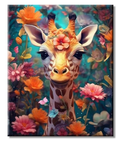 Diamond Painting Erwachsene Groß Xxl - 40 X50 cm, Diamant Painting Tiere Bilder Giraffe, 5d Dimond Painting Vollbohrer Diamant Malerei DIY Bastelset für Wohnzimmer und Schlafzimmer Wanddeko von ShengDexin