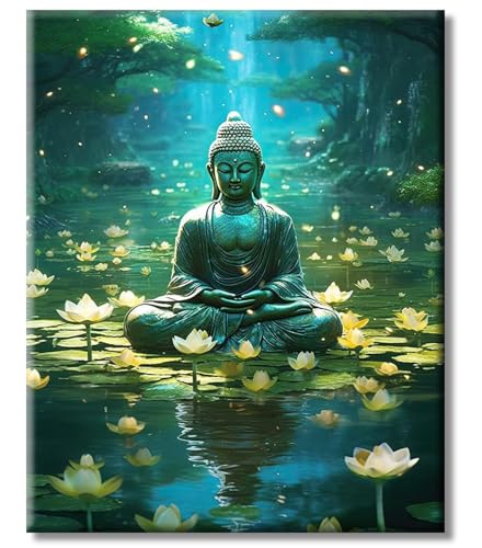 ShengDexin Diamond Painting Erwachsene, Diamant Painting Bilder Buddha Groß 40 X50 cm, 5d Dimond Painting Vollbohrer Diamant Malerei DIY Bastelset für Wohnzimmer und Schlafzimmer Wanddeko von ShengDexin