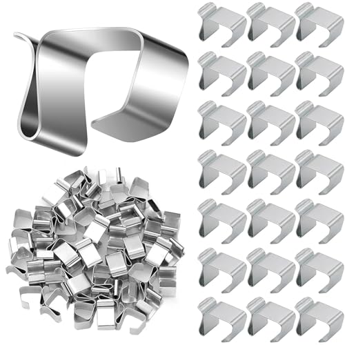 100 Stück Dachrinnenhaken für Lichterketten,Edelstahl-Weihnachtslichter,Metall-Weihnachtslichter-Dachrinnenhaken,Metall Licht Haken Clip,Mini Dachrinnenhaken,Edelstahl Weihnachtslicht Clips von Shengruili