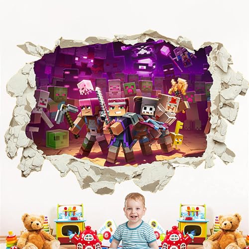 Cartoon Wandaufkleber Kinderzimmer,Wandaufkleber Videospiel Gaming,3D Wandtattoo Gamer,Cartoon Wandsticker,Videospiel Wandstikcer,Wandaufkleber Cartoon Wandtattoo von Shengruili