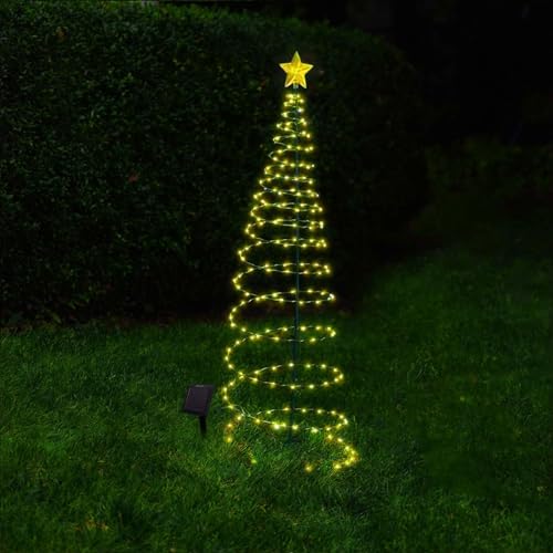 Weihnachtsbaum Beleuchtung Aussen Solar,Weihnachtsdeko Aussen Solar,Weinachtsbeleuchtung LED Draußen,Solar Lichterkette Aussen,wasserdichte Solar Lichterketten,Solarlichterkette Weihnachten Deko von Shengruili