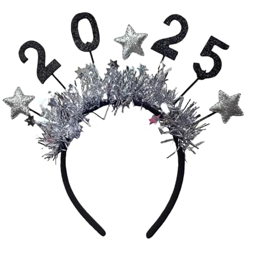 2025 Happy New Year Star Stirnband | 2025 Happy New Year Stirnband - 2025 Happy New Year Stirnbänder für Silvester Party Favors Supplies von Shenrongtong