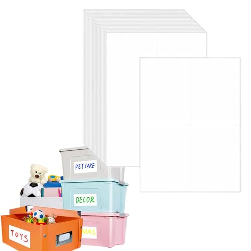 Behälteretiketten – Blanko-Etiketten, wasserfestes Etikett, 15 x 14 cm, beschreibbarer Aufkleber für Schule, Zuhause, Geschäft, stark haftend von Shenrongtong