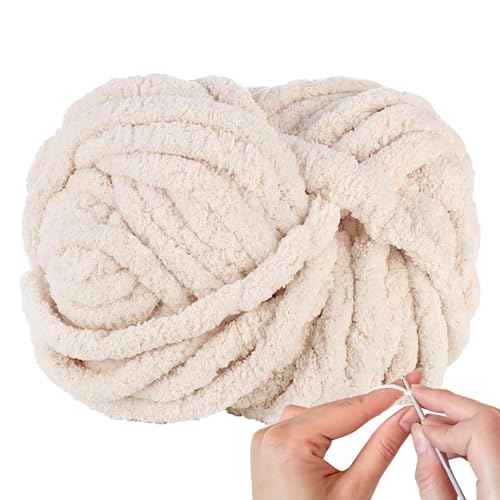 Chunky Chenille Garn, Soft Velvet Yarn, Thick Yarn for Knitting, Chunky Soft Plus Yarn, Arts Crafts Sewing Supplies for Socks Gloves Shoes von Shenrongtong