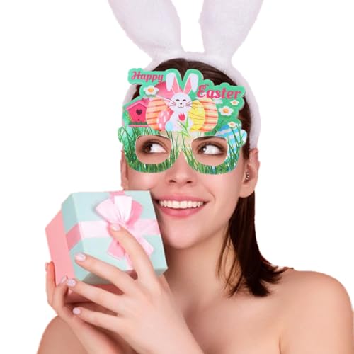 Filz Bunny Brillenrahmen Bunny und Ei Sonnenbrillenrahmen Erwachsene Kaninchen Ei Sonnenbrille Requisiten Rahmen für Geburtstage, Ostern, Partys von Shenrongtong