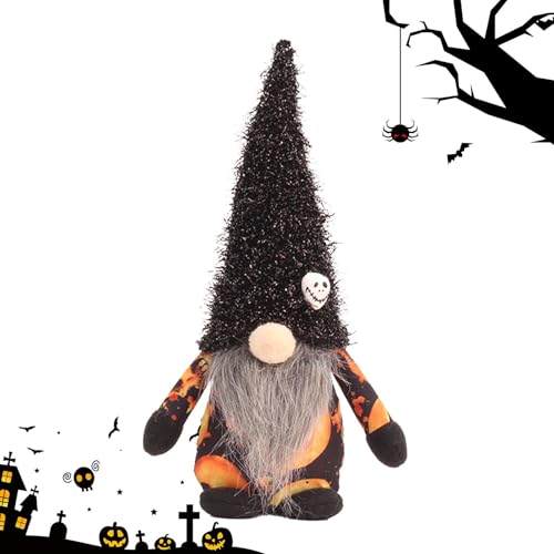 Shenrongtong Halloween-Zwerge-Puppe, Halloween-Zwerge-Dekorationen,Süße dekorative Halloween handgemachte Zwergenpuppe - Home Decor Zwergenpuppen für Esstisch, Nachttisch, Wohnzimmer, Fenster, von Shenrongtong