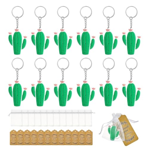 Shenrongtong -Schlüsselanhänger, süßer -Schlüsselanhänger,12 Stück Geldbörsenanhänger - Bezaubernder Charm-Schlüsselanhänger mit Dankesanhängern und weißen Organzasäckchen, von Shenrongtong