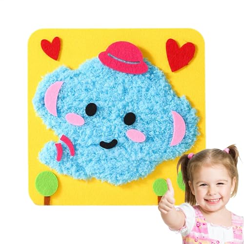 Shenrongtong Stickerei Set für Kinder, Cartoon Animal Sewing Craft Kit | Kreatives niedliches Cartoon Design Stickerei Set - Interaktives Bildungsnähtkit für Anfänger Kinder Mädchen Mädchen von Shenrongtong