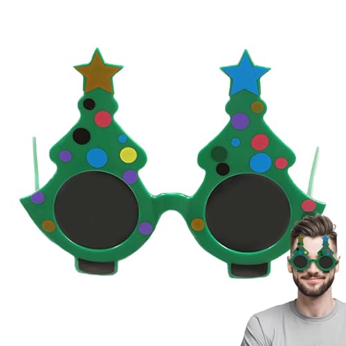 Weihnachtsbaum-Sonnenbrille, Kostüm-Brille, Foto-Requisiten, Verkleidungszubehör, Neuheit Brillen, Kostümzubehör für Damen und Herren von Shenrongtong