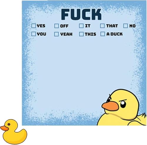 Funny Duck Sticky Notes, Funny Sticky Notes with 50pcs Fun Duck Stickers, Novelty Pads Sticky Note, Hilarious Novelty Notepads Gag Gift for Coworkers,Office Supplies. (1pcs) von Shibeikadi