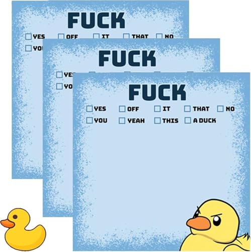 Funny Duck Sticky Notes, Funny Sticky Notes with 50pcs Fun Duck Stickers, Novelty Pads Sticky Note, Hilarious Novelty Notepads Gag Gift for Coworkers,Office Supplies. (3pcs) von Shibeikadi