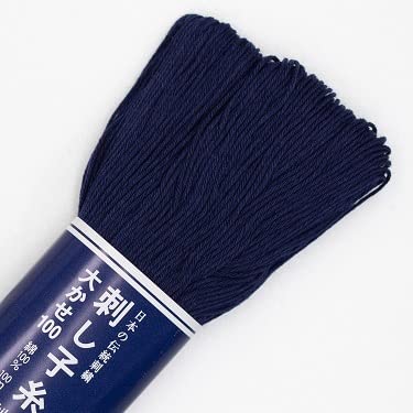 Olympus Sashiko Garn, 100 m Knäuel, japanisches Stick- und Quiltgarn, 103 Marineblau von Shibori Dragon