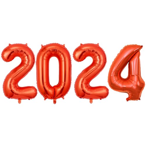 2024 Folien-Zahlenballons | 40-Zoll-Heliumballons mit Ziffern | Ästhetische Riesen-Universal-Neujahrsballons 2024 für Festival-Partyzubehör Shichangda von Shichangda