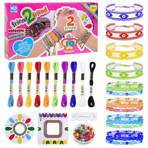 Freundschaftsarmbänder Selber Machen, DIY Loom Bänder Set, Schmuckbastelsets Handwerk für Mädchen Geschenke 8 Jahre, DIY Armband Bausatz Herstellen Mädchen, Geschenke für Mädchen Alter 6-12 Jahre von ShifenHong