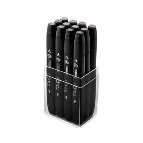 Shinhan Touch Twin Marker Set 12 Wg Warm Grau von ShinHan Art