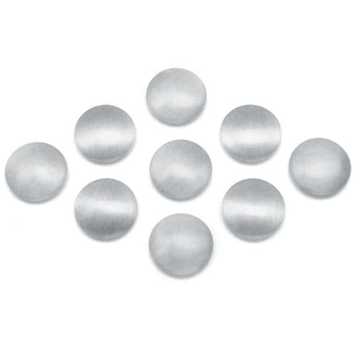 100 Stück Hotfix Metall-Nieten, Rund, Nailheads zum Aufbügeln, koreanische Premium-Qualität (Silber matt, 2 mm) von ShineStone