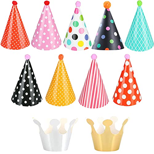 Shinelee 11 Stück Partyhüte Kindergeburtstag Papier Kegel Hüte mit Pompons Geburtstag Party Partyhütchen Krone Partyhut Kinder Erwachsene Shinelee 11 Stück Partyhüte Kindergeburtstag Papier Kegel Hüte mit Pompons Geburtstag Party Partyhütchen Krone Partyhut Kinder Erwachsene von Shinelee